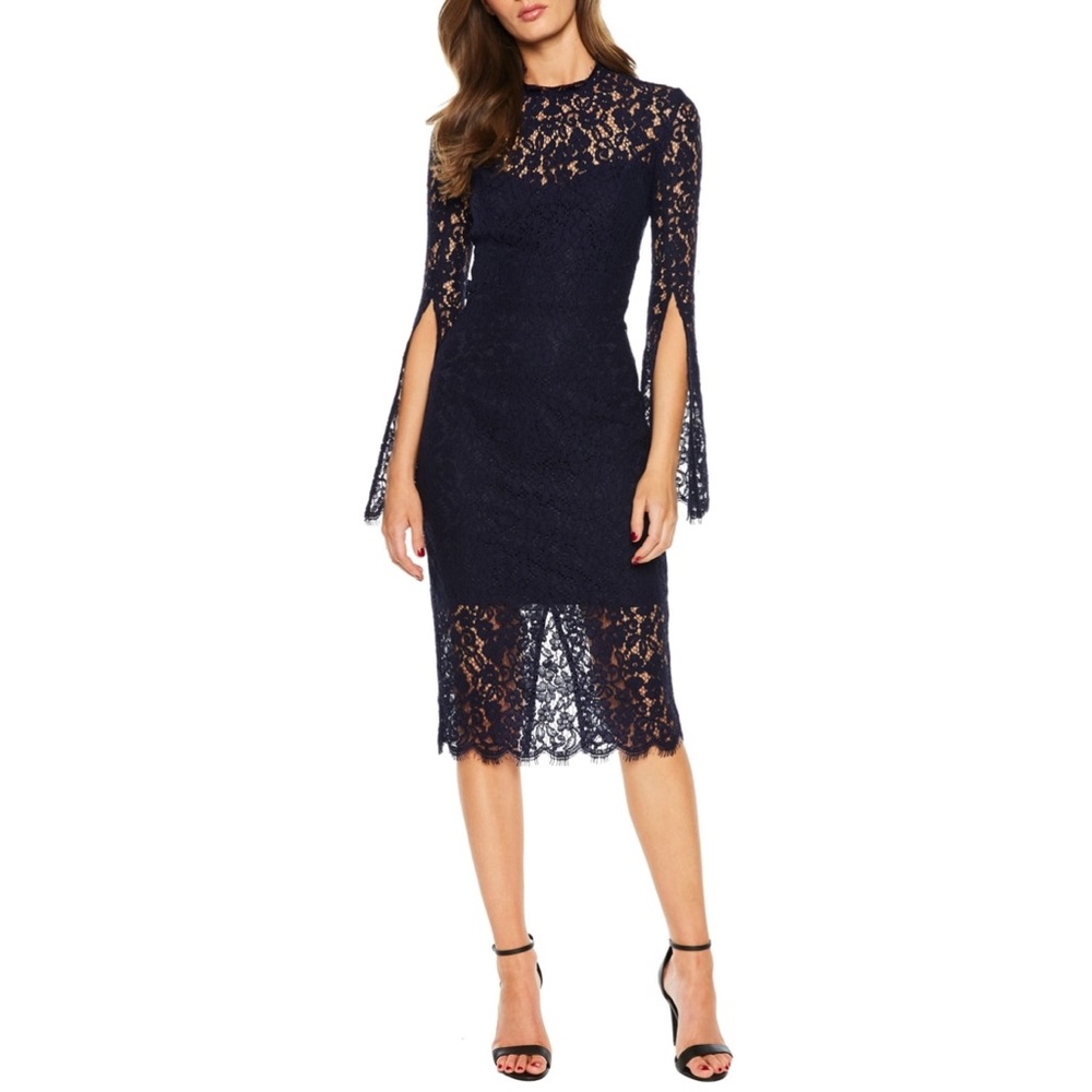 NWT Bardot Siena Midi Dress Twilight Blue Size 8